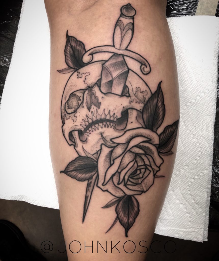 Pure Ink Tattoo - NJ - John Kosco - Flower Skull Tattoo