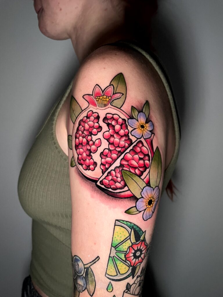 Allyssa-Bollmann- Pomegranate Fruit -Tattoos