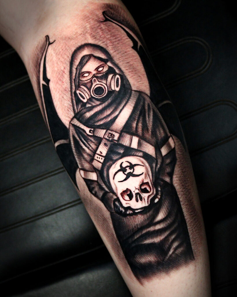 Pure Ink Tattoo - NJ - Tito Rodriguez - Gas Mask Tattoo
